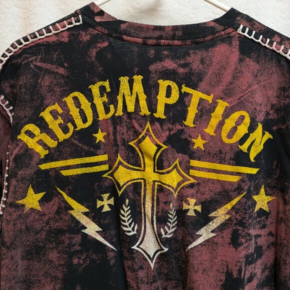 REDEMPTION men's unique graphic tee-shirt from RAW STATe by Affliction - size XL - Picture 5 of 7
